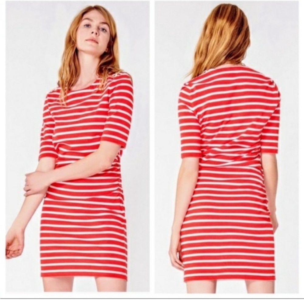 Veronica Beard Foley Red Striped Dress Like New